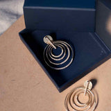 Brincos Pendentes Circles Em Ouro Amarelo Com Diamantes