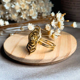 Anel Flor Em Ouro Amarelo Com Diamantes