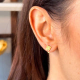 Brincos Vintage Hstern Em Ouro Amarelo Com Diamantes