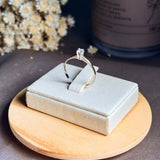 Anel Solitário Princess Em Ouro Branco Diamante De 10 Pontos