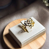 Anel Hstern Louros Da Vitória Em Ouro Amarelo Com Diamante