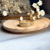 Anel Laços De Ouro Amarelo Cravejado De Diamantes