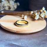 Anel Aliança Inteira Hstern Com Diamantes De 01 Ponto