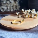 Anel Solitário Twist Em Ouro Amarelo Diamante De 25 Pontos