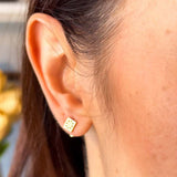 Brincos Vintage Hstern Em Ouro Amarelo Com Diamantes