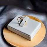 Anel Coração Em Ouro Amarelo Com Zircôneas