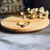 Anel Solitário Twist Em Ouro Amarelo Diamante De 25 Pontos