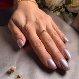 Anel Vivara Solitário Serena Com Safira E Diamantes