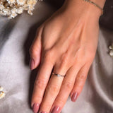 Anel Solitário Princess Em Ouro Branco Diamante De 10 Pontos