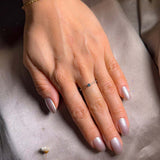 Anel Vivara Solitário Serena Com Safira E Diamantes