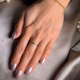 Anel Vivara Solitário Serena Com Safira E Diamantes