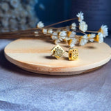 Brincos Vintage Hstern Em Ouro Amarelo Com Diamantes