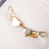 Brinco Trio Corações Em Ouro Amarelo