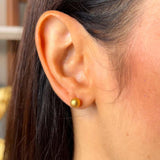 Brincos Solitário Bolinha Em Ouro Amarelo