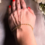 Pulseira Em Ouro Amarelo Com Elos Portugueses 18 Centímetros