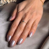 Anel Vivara Solitário Serena Com Safira E Diamantes