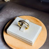 Anel Aliança Inteira Hstern Com Diamantes De 01 Ponto