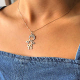 Pingente Vivara Garoto Em Ouro Branco Com Diamantes