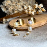 Brincos Pendentes Em Ouro Amarelo Com Pérolas Barrocas