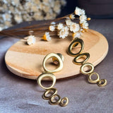 Brincos Pendente Vivara Circles Em Ouro Amarelo