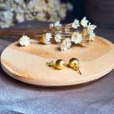 Brincos Solitário Bolinha Em Ouro Amarelo