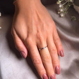 Anel Solitário Princess Em Ouro Branco Diamante De 10 Pontos