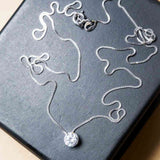 Colar Veneziana Ponto De Luz Em Ouro Branco E Zircônia