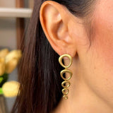 Brincos Pendente Vivara Circles Em Ouro Amarelo