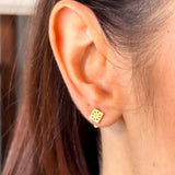 Brincos Vintage Hstern Em Ouro Amarelo Com Diamantes