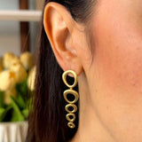 Brincos Pendente Vivara Circles Em Ouro Amarelo