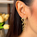 Brincos Pendente Vivara Circles Em Ouro Amarelo