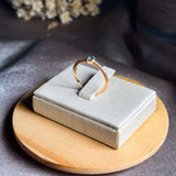 Anel Vivara Solitário Serena Com Safira E Diamantes