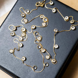 Colar Cordão De Pedras Em Ouro Amarelo E Safiras