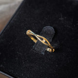 Anel Ramos Em Ouro Amarelo Com Diamantes