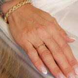 Anel Ramos Em Ouro Amarelo Com Diamantes