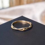 Anel Ramos Em Ouro Amarelo Com Diamantes