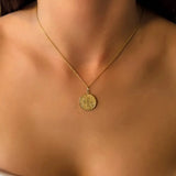 Pingente Medalha São Bento Em Ouro Amarelo