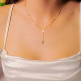 Colar Cordão Veneziana Terço Em Ouro Amarelo