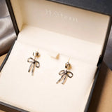 Brinco Hstern Laços Em Ouro Nobre Original