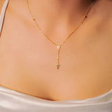 Colar Cordão Veneziana Terço Em Ouro Amarelo