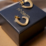 Brincos Meia Argola Hstern Assinaturas Menor Ouro Amarelo