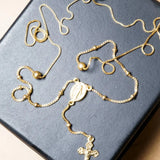 Colar Cordão Veneziana Terço Em Ouro Amarelo