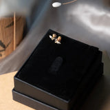 Brincos Baby Flower Em Ouro Amarelo, Branco E Rosê