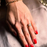 Anel Namorada Coração Em Ouro Amarelo Com Diamantes