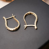 Brincos Meia Argola Em Ouro Amarelo 18k 750