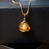 Pingente Singular Em Ouro Amarelo Com Pérola 04mm