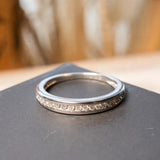 Anel Meia Aliança Vivara Em Ouro Branco Com Diamantes De 01