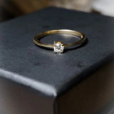 Anel Solitário Vivara Em Ouro Amarelo Com Diamante 15 Pontos