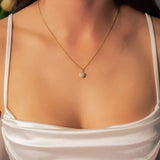 Pingente Coração Em Ouro Amarelo Com Safiras Brancas