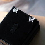 Brincos Borboleta Em Ouro Branco Com Diamantes